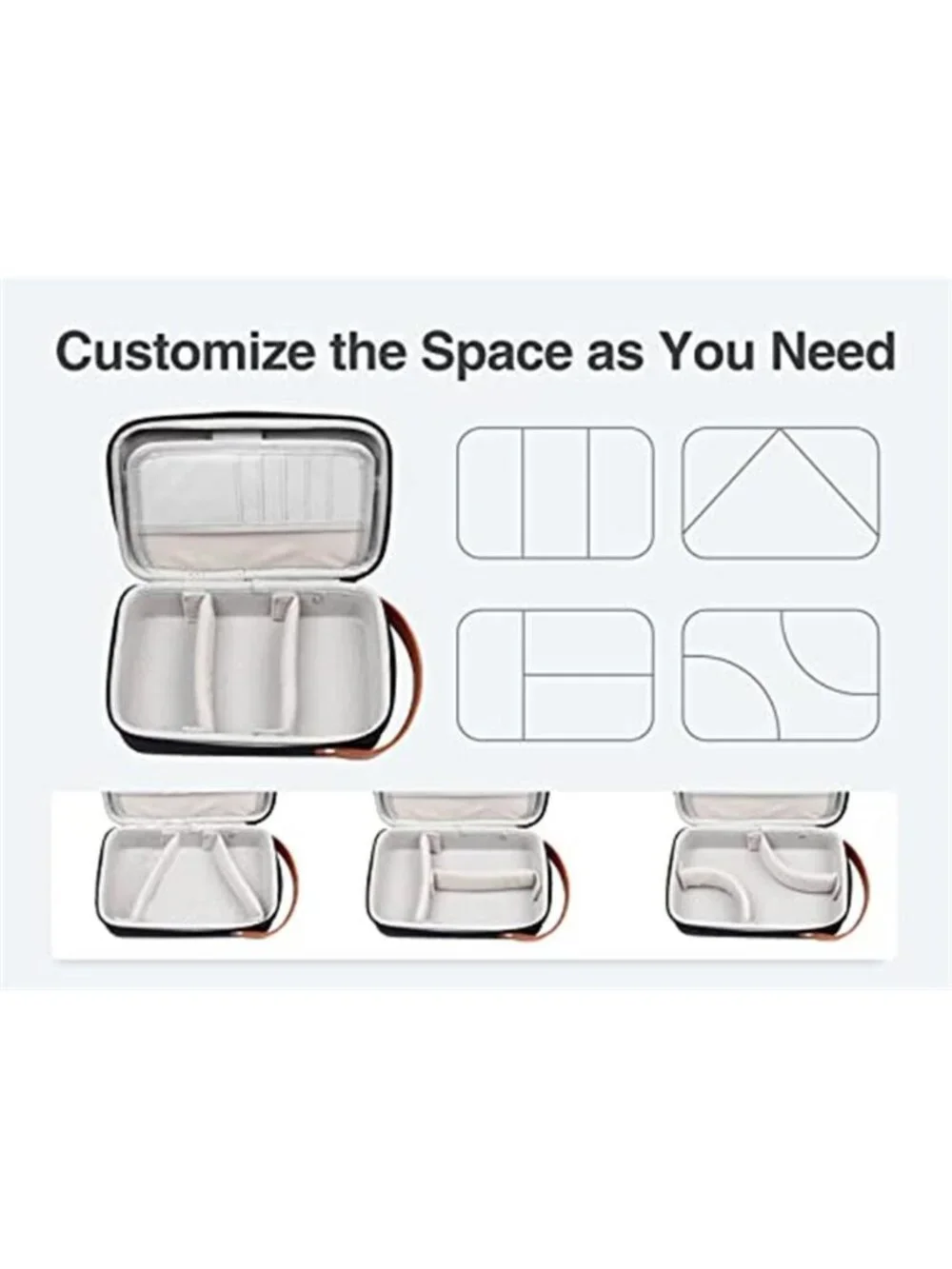 Electronic Organizer Travel Case,Portable Tech Organizers,Hard Shell Zipper Case